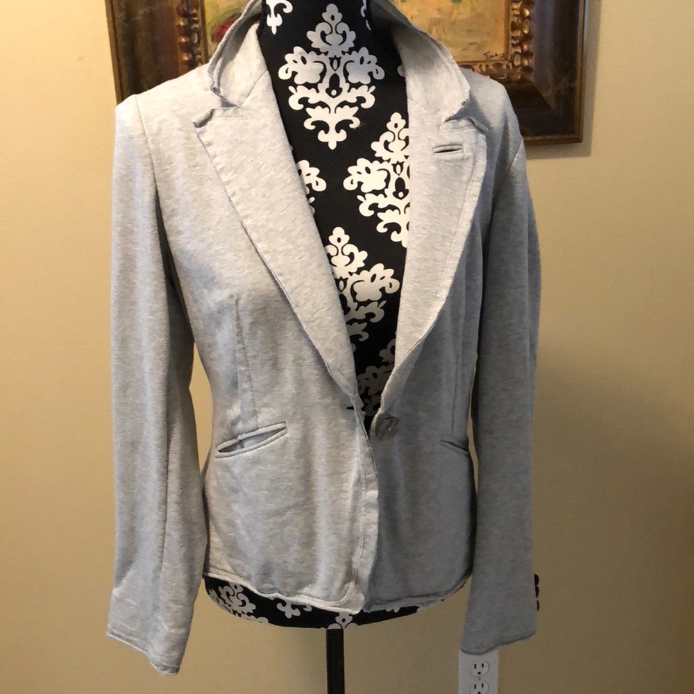 💗 Coldwater Creek Classic Soft sweatshirt fabric collared jacket with pockets